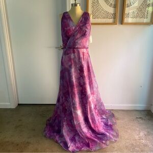 Rene by Rene Ruiz V-Neck Organza